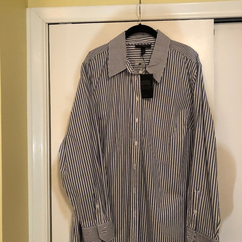 shirt, button up front casual woman's top.